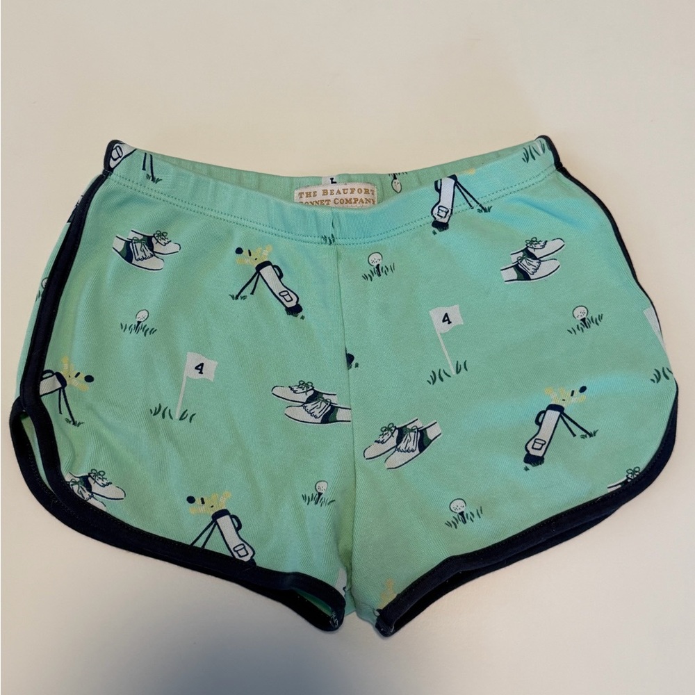 The Beaufort Bonnet Company Mint Golf-Print Athletic Shorts GUC size 4T